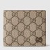 Gucci Bi-fold Wallet in Beige Supreme Canvas with Brown Interior