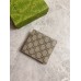 Gucci Bi-fold Wallet in Beige Supreme Canvas with Brown Interior