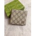 Gucci Bi-fold Wallet in Beige Supreme Canvas with Brown Interior