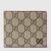 Gucci Bi-fold Wallet in Beige Supreme Canvas with Red Interior