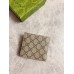Gucci Bi-fold Wallet in Beige Supreme Canvas with Red Interior