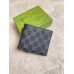 Gucci Bi-fold Wallet in Black Supreme Canvas with Red Interior