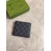 Gucci Bi-fold Wallet in Black Supreme Canvas with Red Interior
