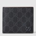 Gucci Bi-fold Wallet in Black Supreme Canvas with Red Interior