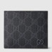 Gucci Bi-fold Wallet in Black Supreme Canvas with Grey Interior