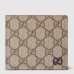 Gucci Bi-fold Coin Wallet in Beige Supreme Canvas with Brown Interior