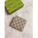 Gucci Bi-fold Coin Wallet in Beige Supreme Canvas with Brown Interior