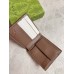 Gucci Bi-fold Coin Wallet in Beige Supreme Canvas with Brown Interior