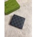 Gucci Bi-fold Coin Wallet in Black Supreme Canvas with Grey Interior