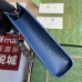 Gucci Portfolio Pouch in Beige Supreme Canvas with Blue Leather