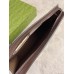 Gucci Portfolio Pouch in Beige Supreme Canvas with Brown Leather