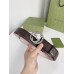 Gucci Brown Signature Leather Belt 38MM with Interlocking G Buckle