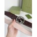 Gucci Brown Signature Leather Belt 38MM with Interlocking G Buckle