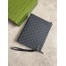 Gucci Portfolio Pouch in Black Supreme Canvas with Grey Leather