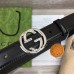 Gucci Interlocking G Belt 25MM in Black Leather