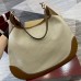 Gucci B Medium Shoulder Bag in Canvas with Brown Leather