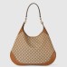 Gucci B Medium Shoulder Bag in Beige Original GG Canvas