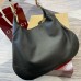 Gucci B Medium Shoulder Bag in Black Grained Leather
