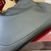 Gucci B Medium Shoulder Bag in Black Grained Leather