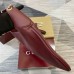 Gucci B Medium Shoulder Bag in Red Grained Leather