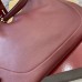 Gucci B Medium Shoulder Bag in Red Grained Leather