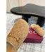Gucci Horsebit Mules in Beige GG Suede with Shearling