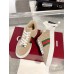 Gucci Womens Ace Sneakers in Beige GG Suede with Shearling