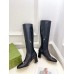 Gucci Horsebit Knee-High Boots 75mm in Black Leather