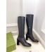 Gucci Horsebit Knee-High Boots 75mm in Black Leather