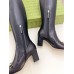 Gucci Horsebit Knee-High Boots 75mm in Black Leather