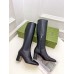 Gucci Horsebit Knee-High Boots 75mm in Black Leather