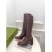Gucci Horsebit Knee-High Boots 75mm in Dark Brown Leather