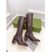 Gucci Horsebit Knee-High Boots 75mm in Dark Brown Leather