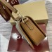 Gucci GG Emblem Mini Shoulder Bag in Beige GG Canvas with Brown Leather
