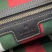 Gucci GG Emblem Medium Shoulder Bag in Beige GG Canvas with Black Leather