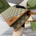 Gucci GG Emblem Super Mini Shoulder Bag in Beige GG Canvas with Brown Leather