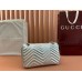 Gucci GG Marmont Small Shoulder Bag in Metallic Silver Leather