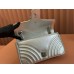 Gucci GG Marmont Small Shoulder Bag in Metallic Silver Leather