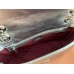Gucci GG Marmont Small Shoulder Bag in Metallic Silver Leather