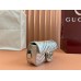 Gucci GG Marmont Super Mini Bag in Silver Metallic Leather