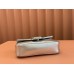 Gucci GG Marmont Super Mini Bag in Silver Metallic Leather