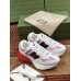 Gucci Womens Rhyton Sneakers in Pink Mesh with Leather