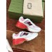 Gucci Womens Rhyton Sneakers in Pink Mesh with Leather