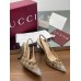 Gucci Horsebit Slingback Pumps with Crystals in Beige GG Canvas