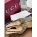 Gucci Horsebit Slingback Pumps with Crystals in Beige GG Canvas