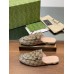Gucci Womens Princetown Slippers with Crystals in Beige GG Canvas