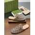 Gucci Womens Princetown Slippers with Crystals in Beige GG Canvas