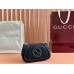 Gucci Blondie Mini Shoulder Bag with Enamel G in Black Leather