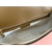 Gucci Blondie Small Shoulder Bag with Enamel G in Brown Suede Leather