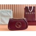Gucci Blondie Small Shoulder Bag with Enamel G in Red Leather